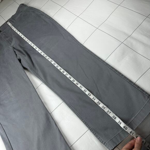 Duluth Trading Co 40 Grit Pants Mens 42 Gray Flex Twill Standard Fit Khaki Chino - Picture 9 of 9